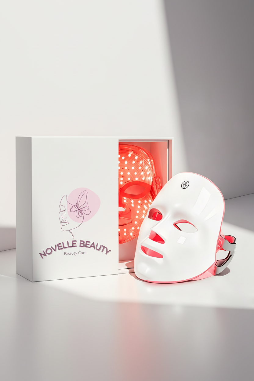 Novelle Beauty LED Mask with Box - Angled